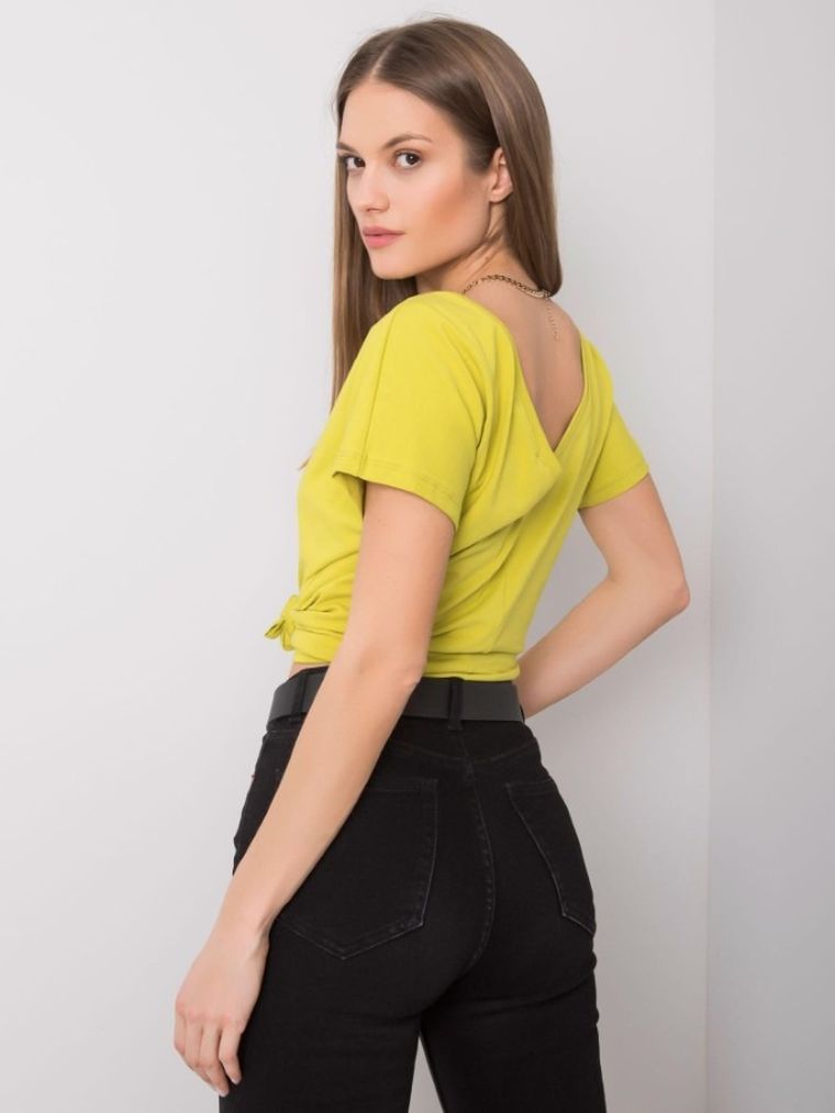 T-shirt damski, zielony, Basic Feel Good