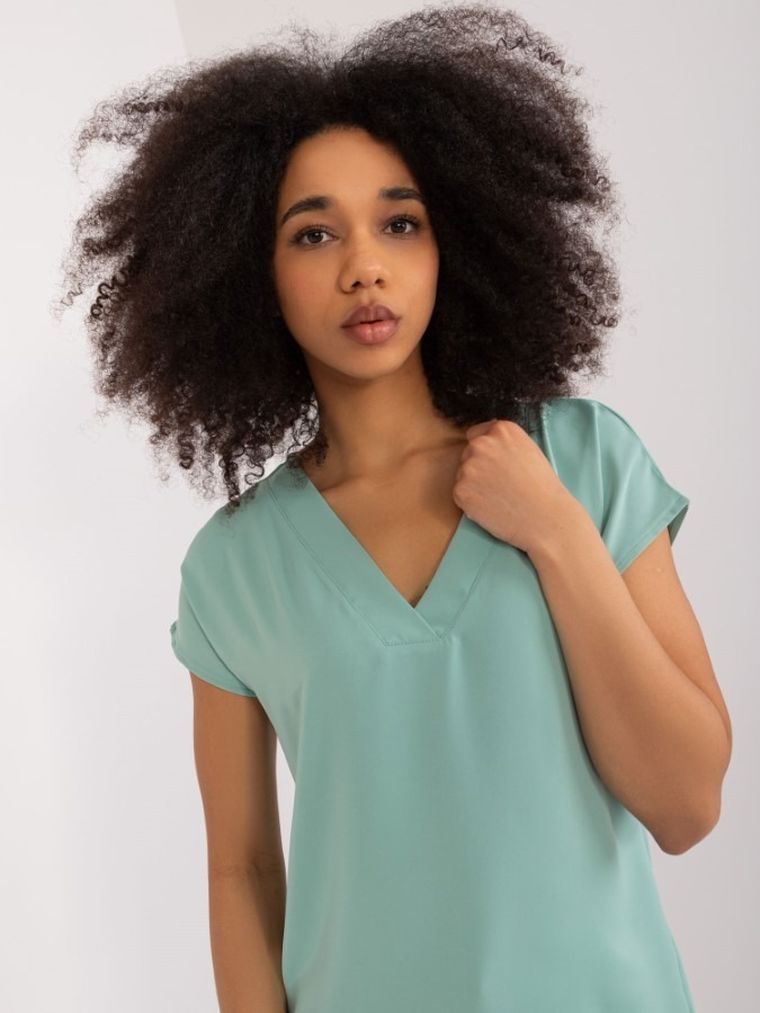 T-shirt damski, zielony, Basic Feel Good