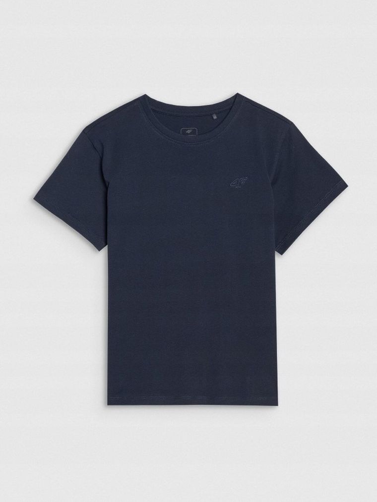T-shirt dziewczęcy, granatowy, 4F