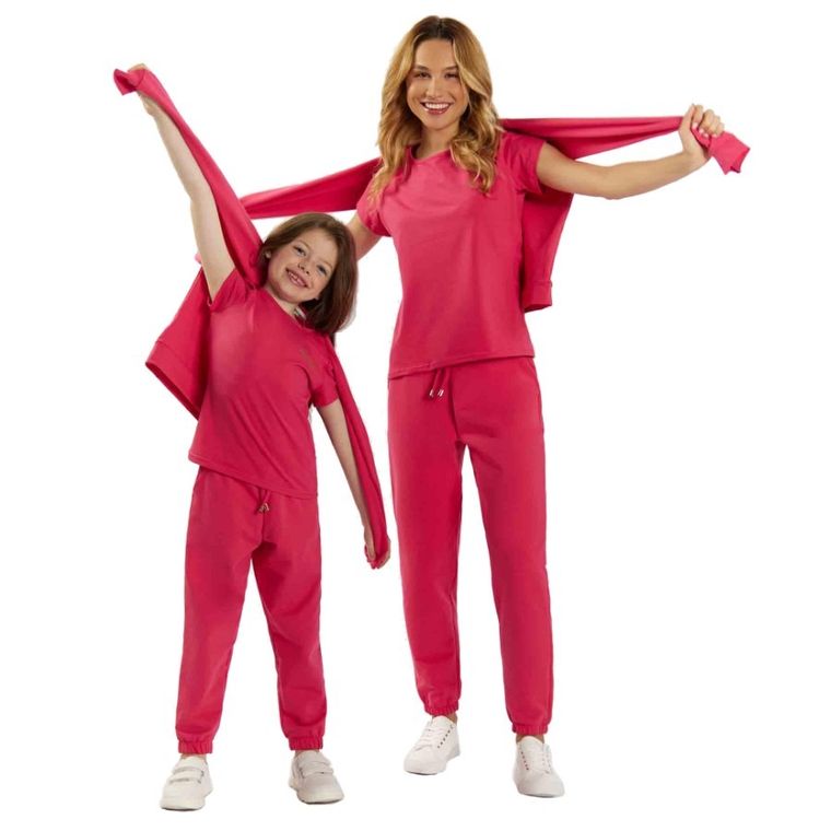 T-shirt dziewczęcy, różowy, Tup Tup