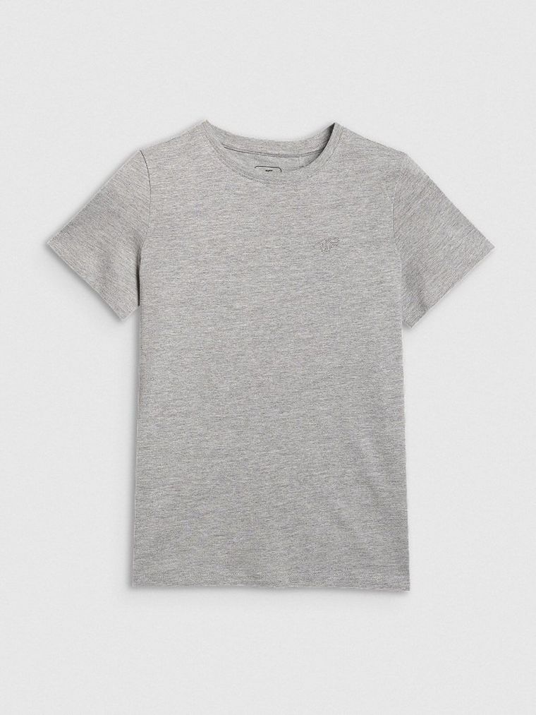 T-shirt dziewczęcy, szary, 4F