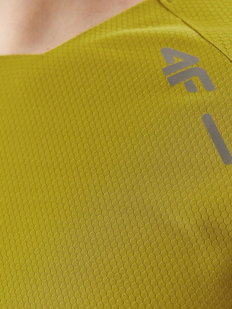 T-shirt męski, żółty, 4F