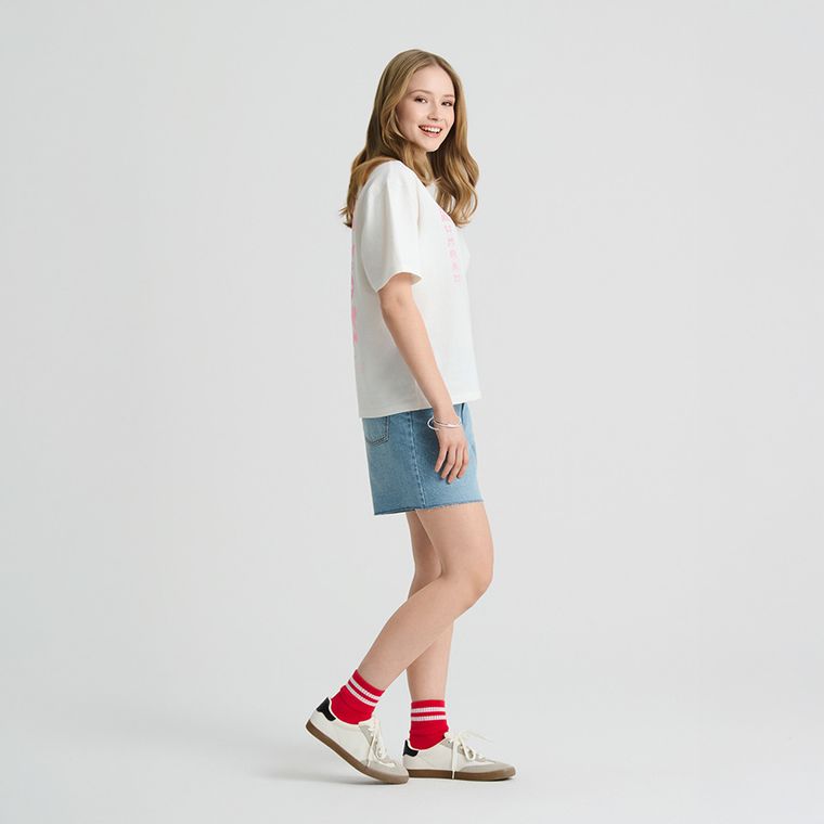 T-shirt oversize z bawełny czesanej NOWEAR