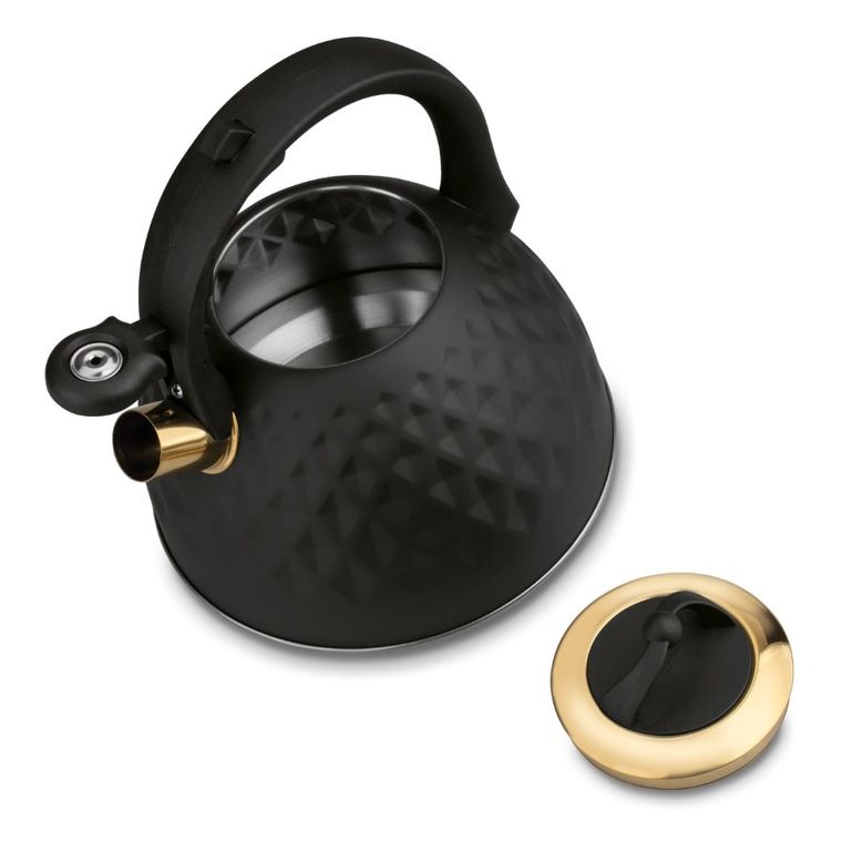 Tadar, Festo, czajnik, indukcja, czarny mat + złote elementy, 3l