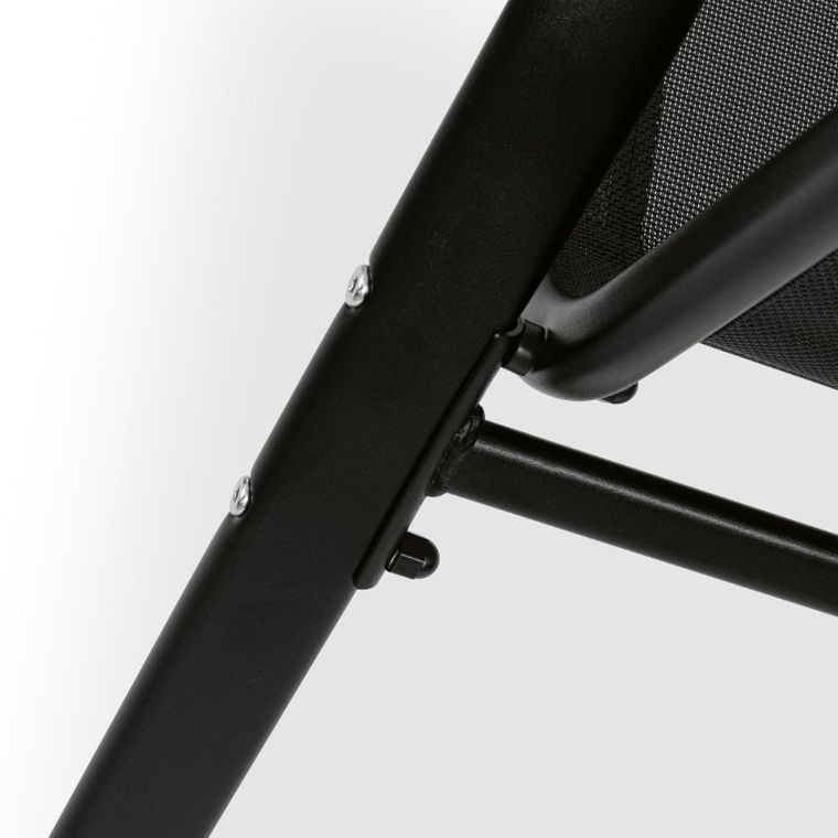 Tadar, krzesła ogrodowe, stalowe, czarne, 55-75-91 cm, 2 szt.