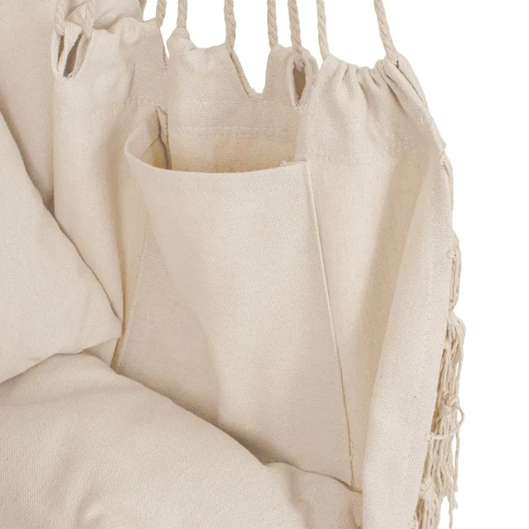 Tadar, krzesło hamak, z poduszkami, beż