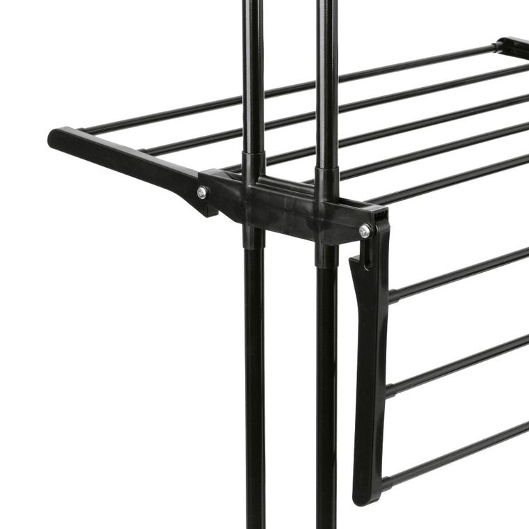 Tadar, suszarka balkonowa, pionowa, czarna, 75-126-64-170 cm