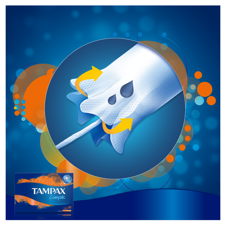 Tampax, Compak Super Plus, tampony z aplikatorem, 16 sztuk
