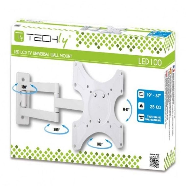 Techly, uchwyt ścienny TV LED/LCD, 19-37"