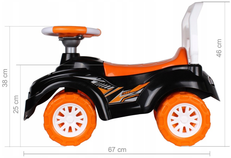 TechnoK, jeździk, samochód, czarny