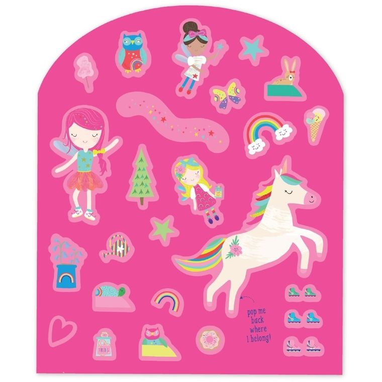 Tęczowe Wróżki. Zestaw naklejek wielokrotnego użytku