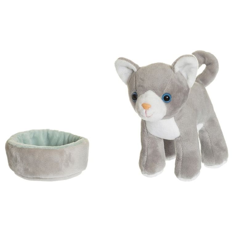Teddykompaniet, Teddy Cats, pluszowy kotek z transporterem i akcesoriami, 19-21-23 cm