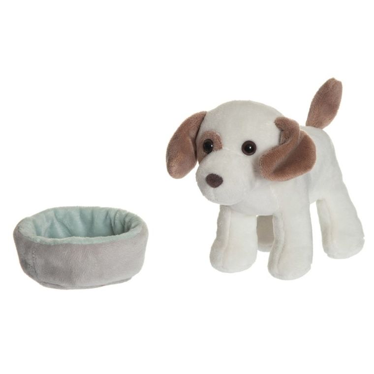 Teddykompaniet, Teddy Dogs, pluszowy piesek z budą i akcesoriami, 19-21-23 cm