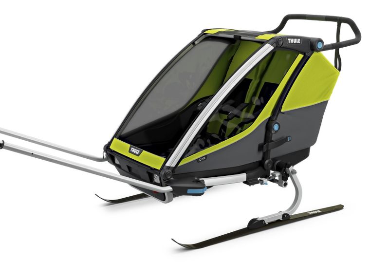 Thule, Chariot Cab 2, przyczepka rowerowa dla dzieci, oliwkowy/szary