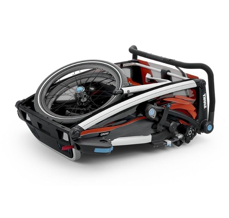 Thule, Chariot Cross 2, przyczepka rowerowa, czerwono-szara