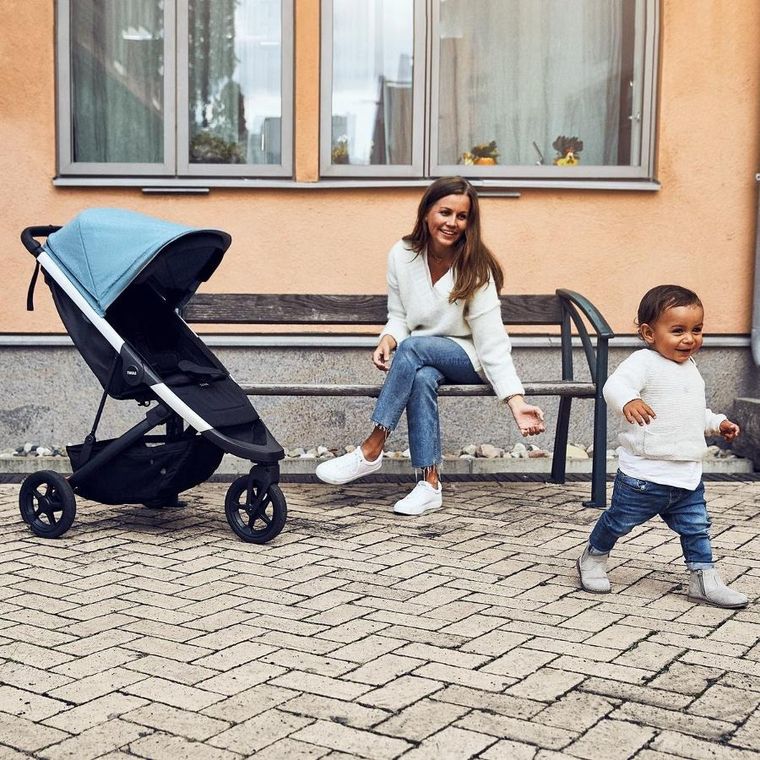 Thule, Spring, wózek spacerowy, Black/Teal Melange