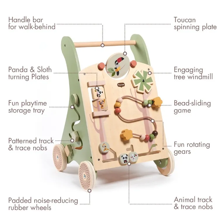 Tiny Love, Boho Chic, edukacyjny chodzik 2w1, drewniany
