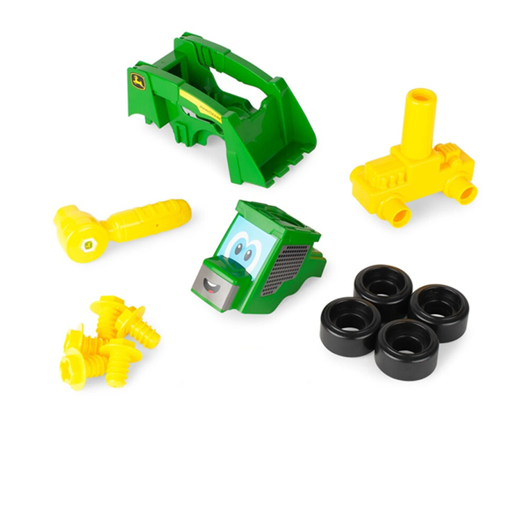 Tomy, John Deere, zbuduj ładowarkę, pojazd do skręcenia, 12 elementów
