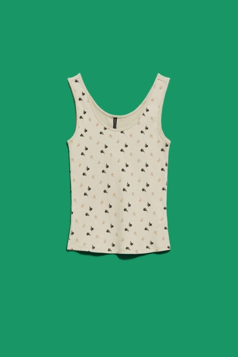 Top damski, beżowy, Moodo