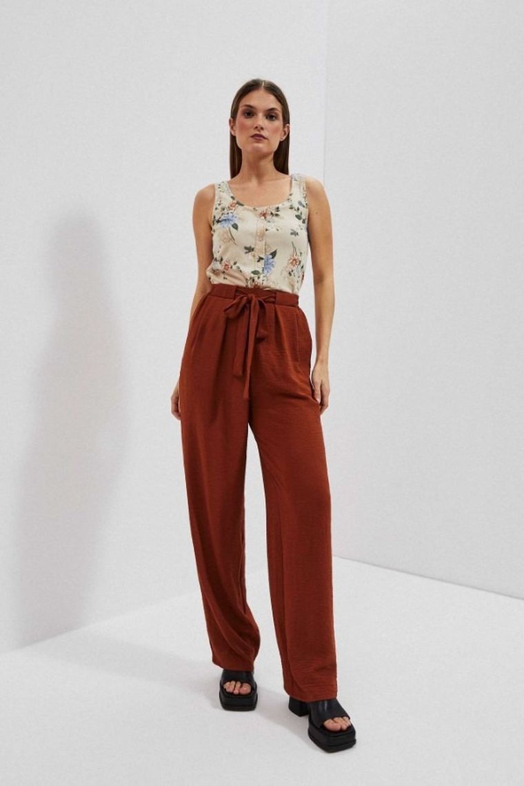 Top damski, beżowy, Moodo