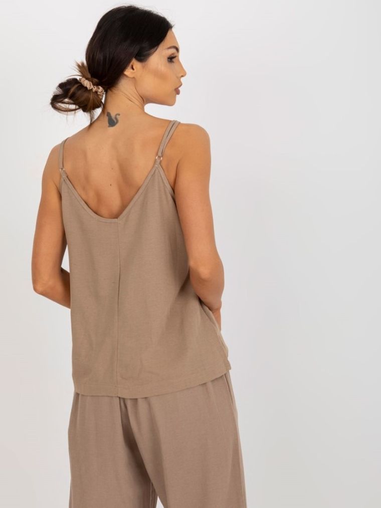 Top damski, beżowy, Och Bella