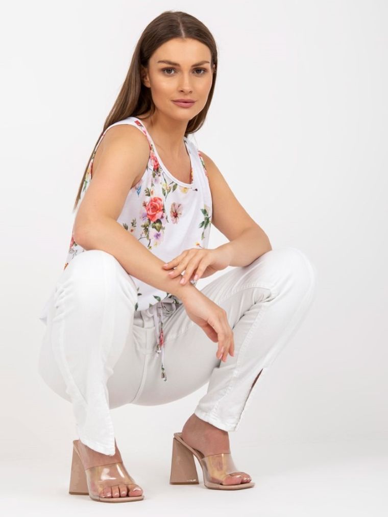 Top damski, biały, Relevance