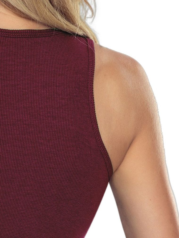 Top damski, bordowy, Eldar