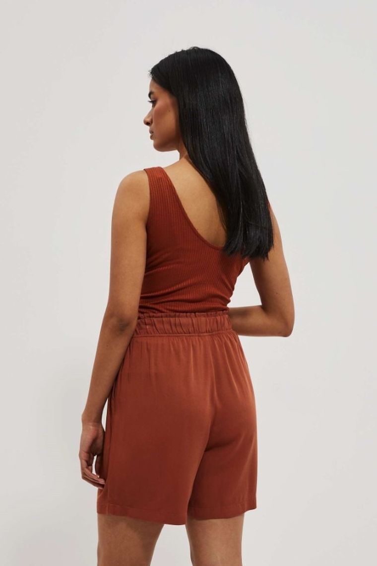 Top damski, brązowy, Moodo