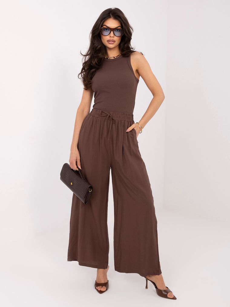 Top damski, brązowy, Sublevel