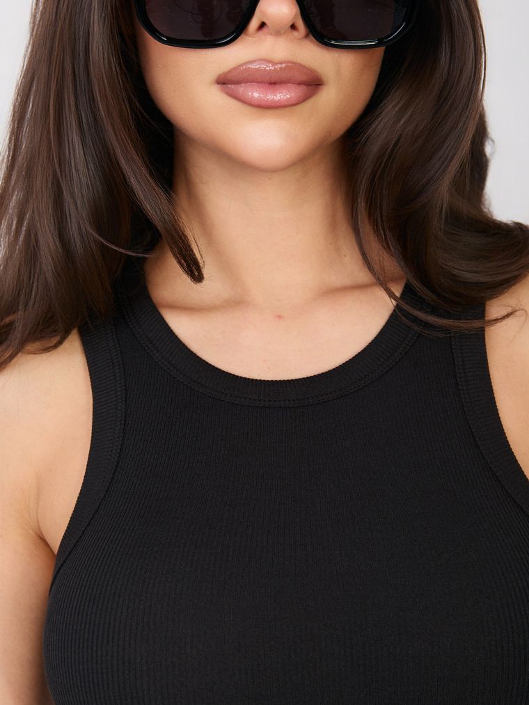 Top damski, czarny, Sublevel