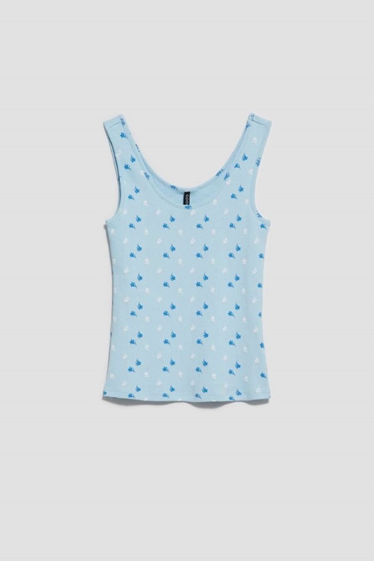 Top damski, niebieski, Moodo