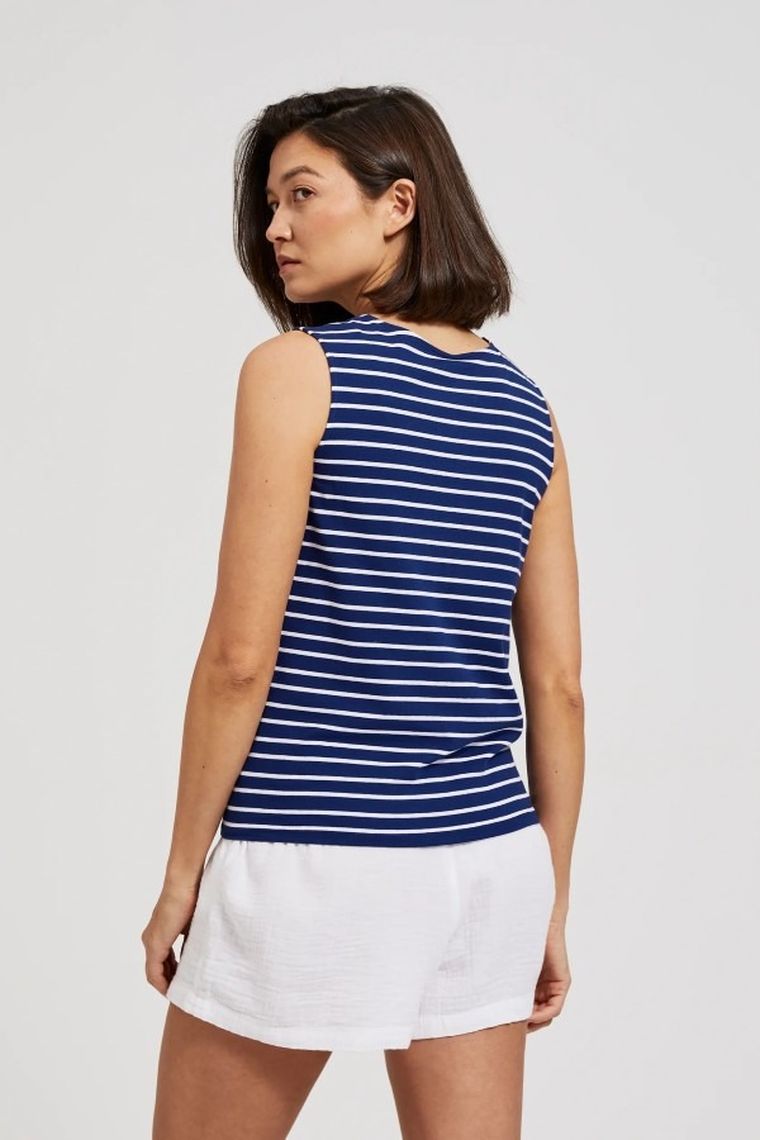 Top damski, niebieski, Moodo