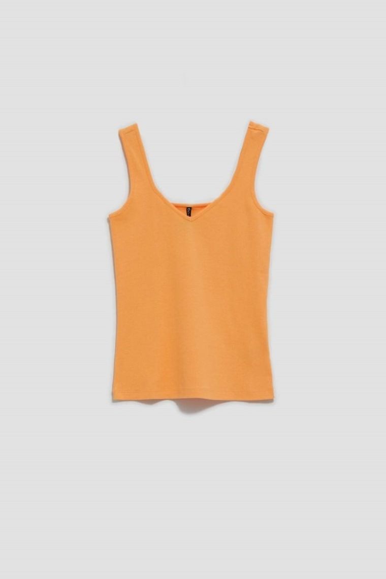 Top damski, pomarańczowy, Moodo