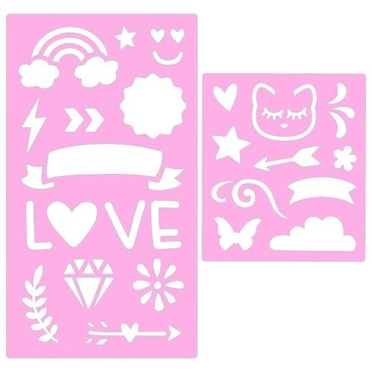 Top Model, zestaw cienkopisów z szablonami, 10 kolorów