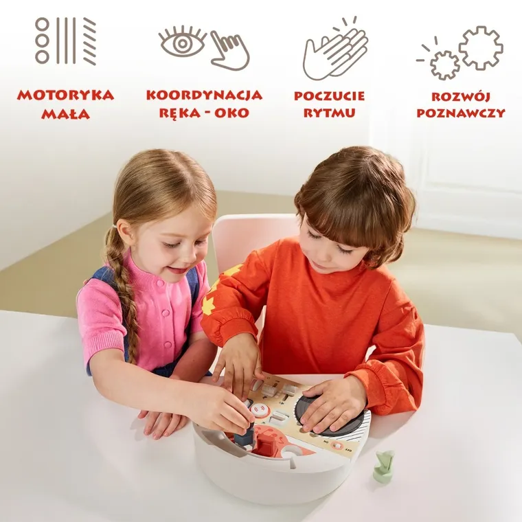 Topbright, Mały DJ, konsola muzyczna, drewniana zabawka interaktywna
