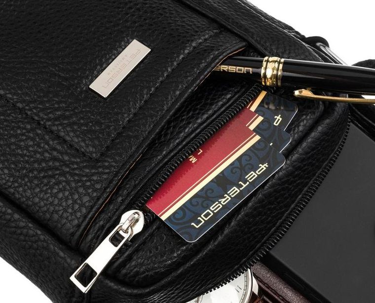 Torba, czarna, skóra ekologiczna, Peterson