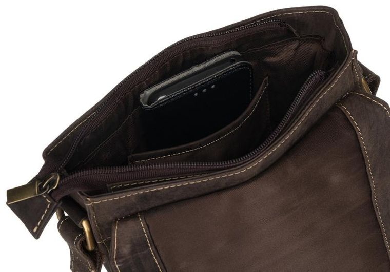 Torba listonoszka, brązowa, skórzana, Always Wild