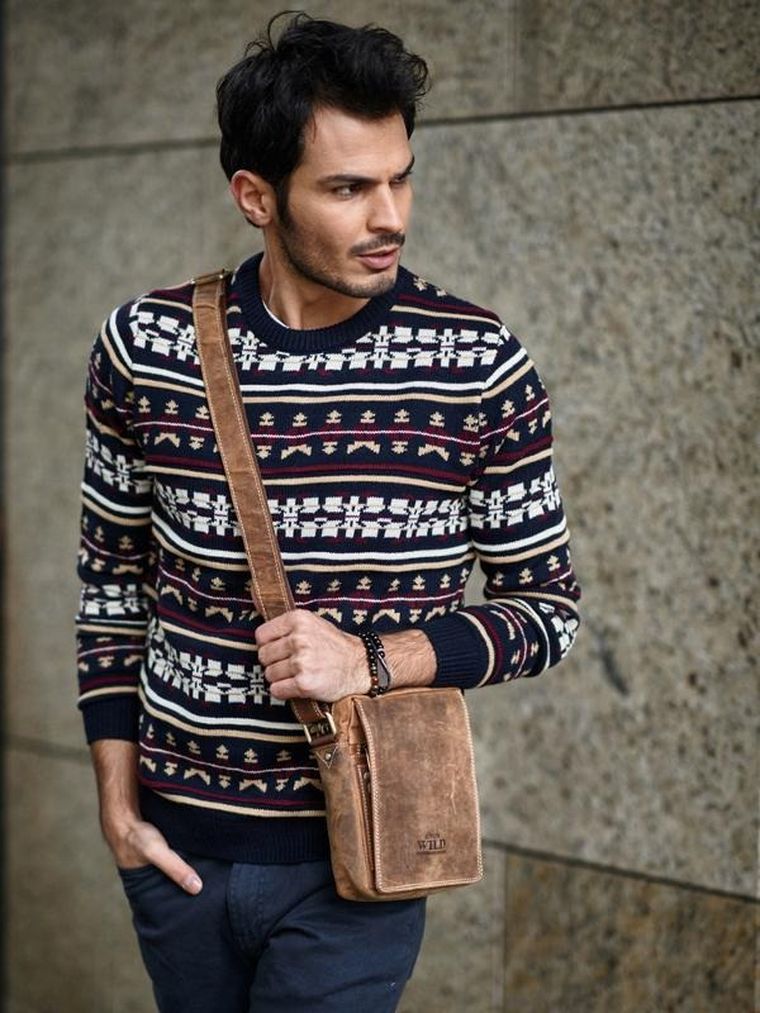 Torba listonoszka, brązowa, skórzana, Always Wild