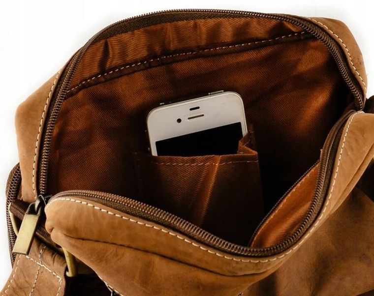 Torba listonoszka, brązowa, skórzana, Always Wild