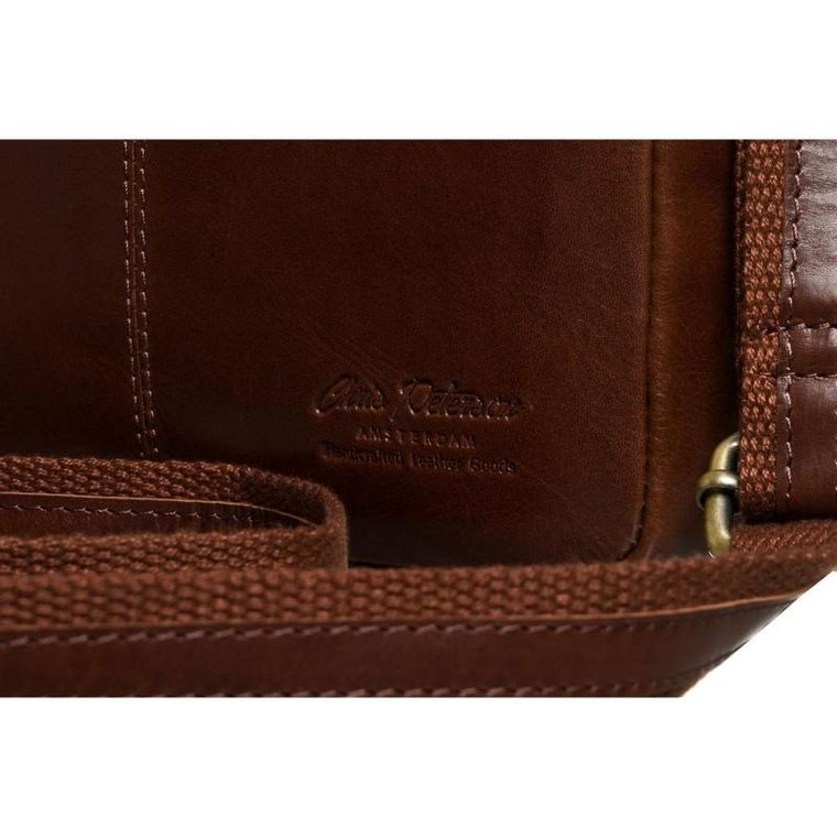 Torba listonoszka, brązowa, skórzana, Peterson