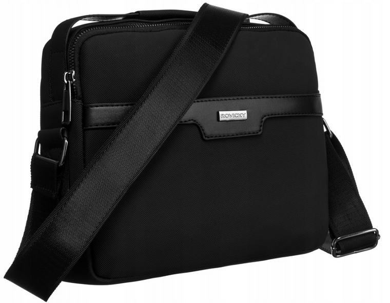 Torba listonoszka, czarna, Rovicky