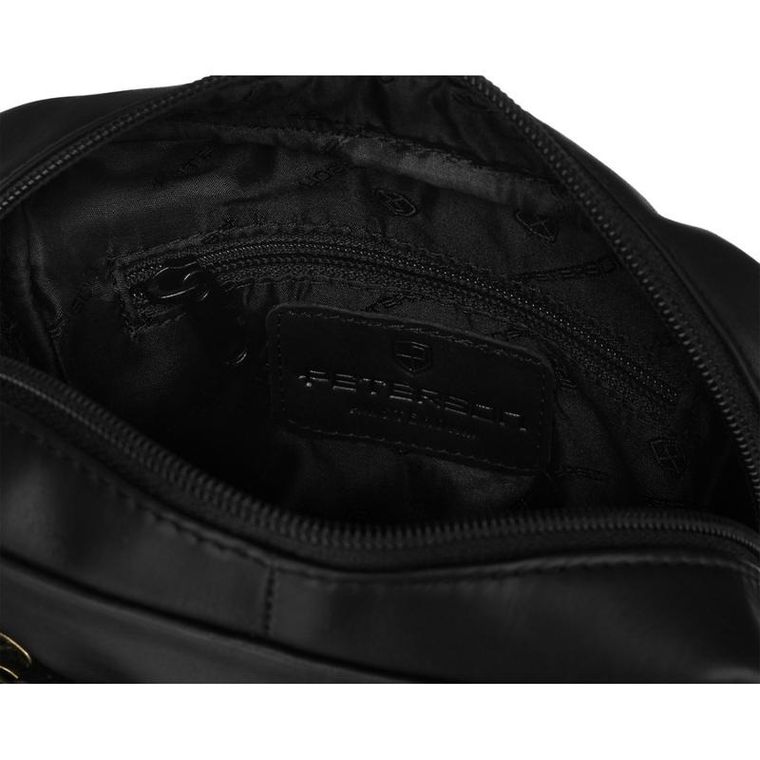 Torba listonoszka, czarna, skórzana, Peterson