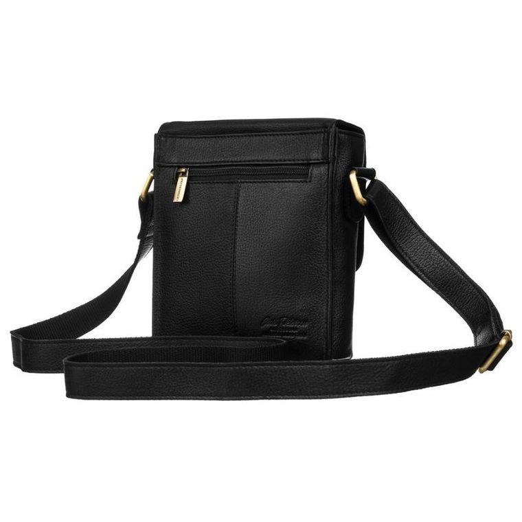 Torba listonoszka, czarna, skórzana, Peterson