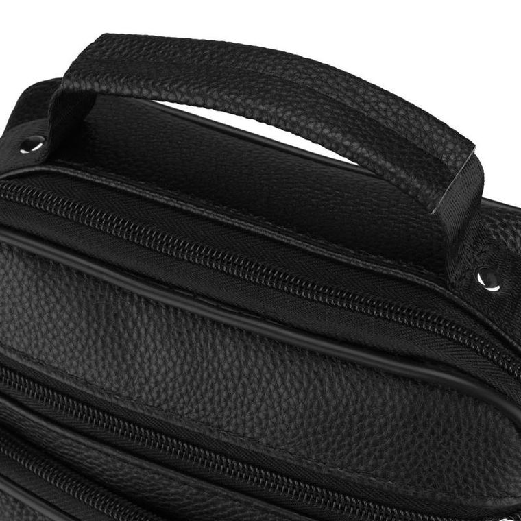 Torba listonoszka, czarna, skórzana, Rovicky