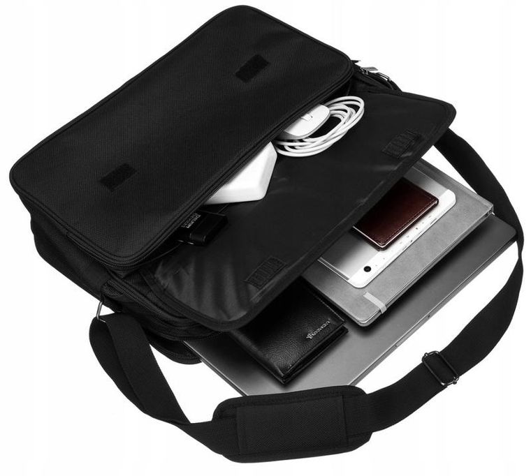 Torba na laptopa, czarna, Peterson