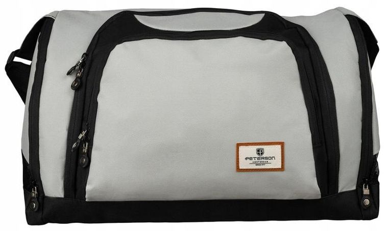 Torba sportowo-podróżna, szara, Peterson