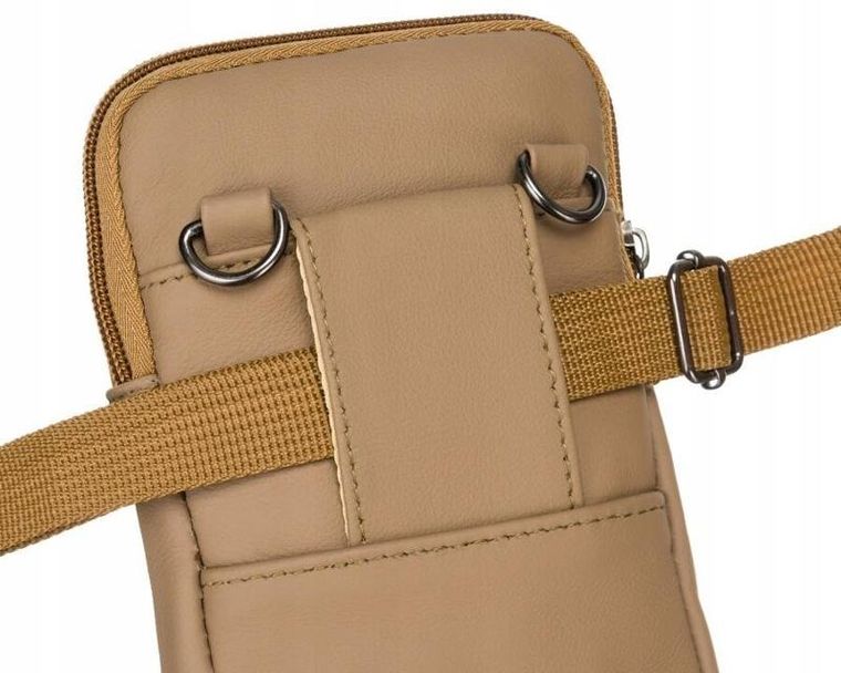 Torebka, beżowa, skórzana, Rovicky