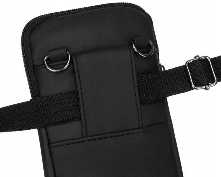 Torebka, czarna, skórzana, Rovicky