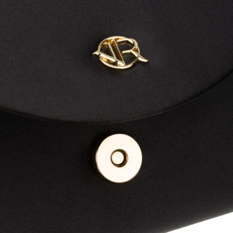 Torebka kopertówka, czarna, Rovicky