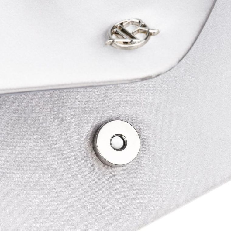 Torebka kopertówka, srebrna, Rovicky